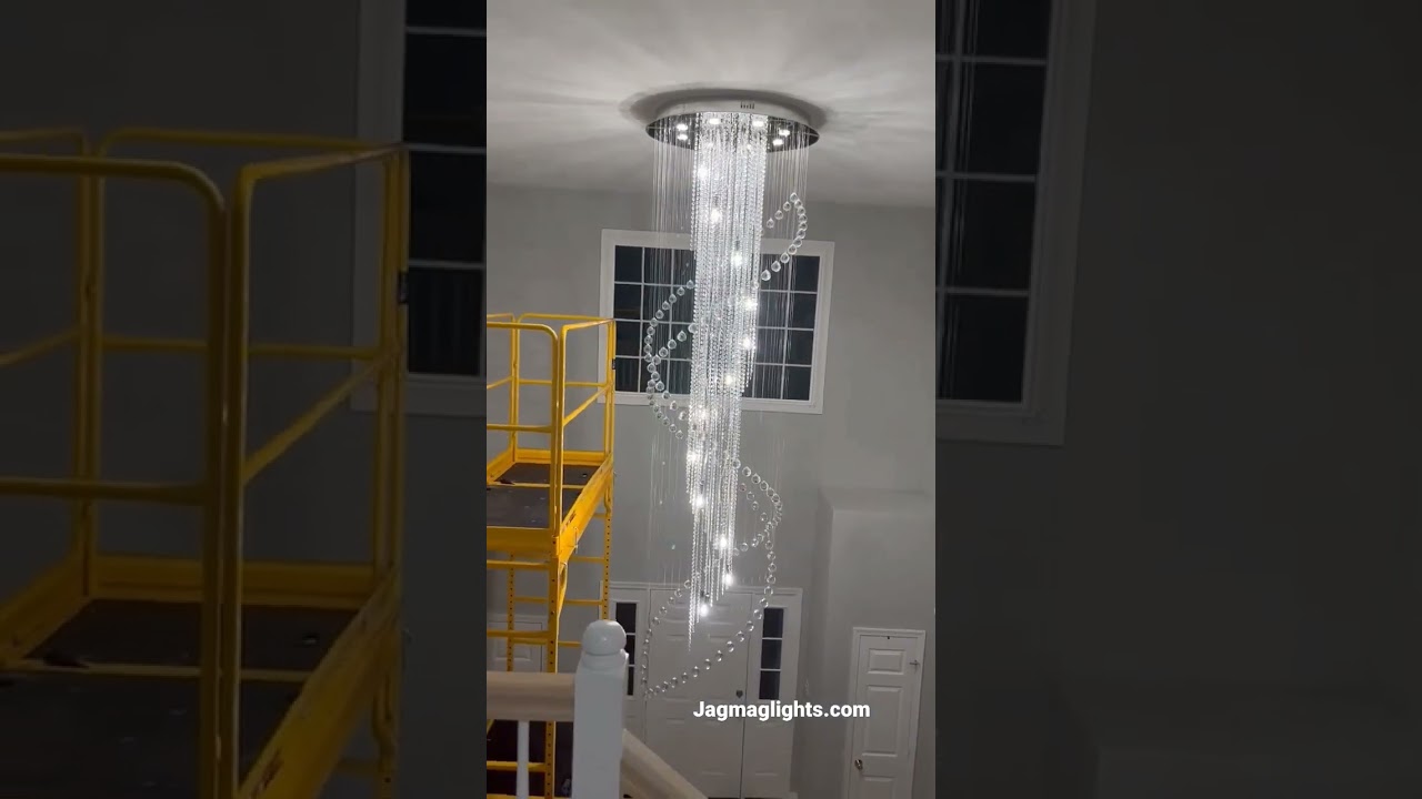 Crystal Chandelier | Jhumar for stairs | Modern chandeliers | long chandelier lights for Home decor