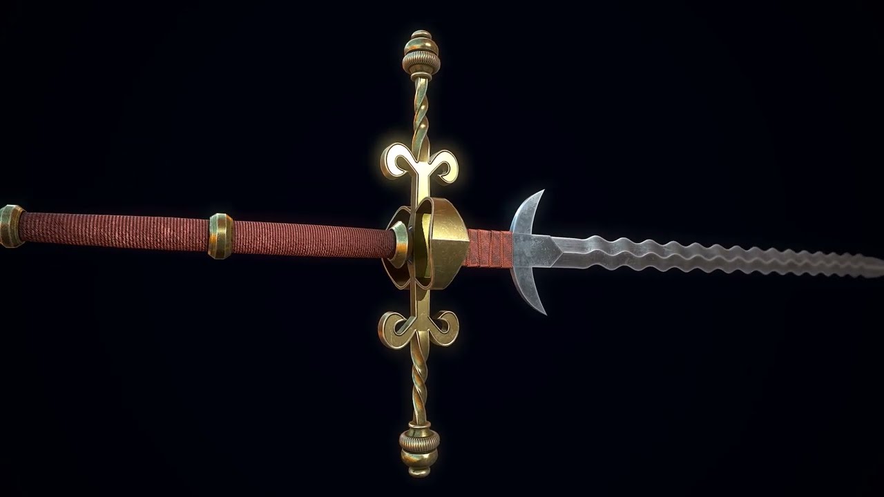 Two-handed Flamberge 3D Model