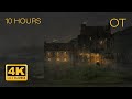 Stormy Night At A Scottish Castle 4K Heavy Rain Distant Rolling Thunder Relax Study Sleep