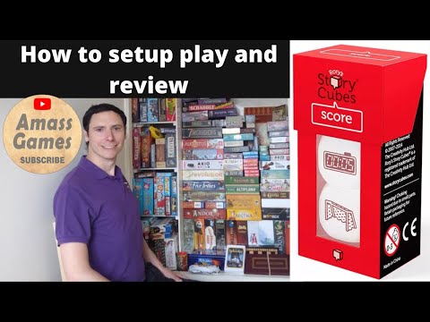 How to setup play and review Rory's story cubes score  and playthroughs