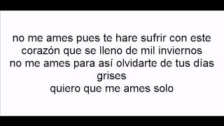 No me ames marc anthony con letra