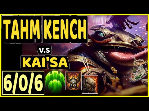 SMOOTHIE (TAHM KENCH) vs KAI'SA - 6/0/6 KDA BOTTOM ADC CHALLENGER GAMEPLAY - NA