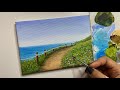 Acrylic painting tutorial/ pathway /acrylic painting for beginners tutorial/landscape painting