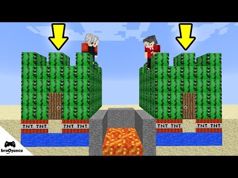 TROLL VS MİNECRAFT ŞANS BLOKLARI KALE SAVAŞI