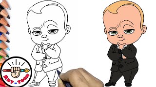 how to draw Boss Baby step by step easy