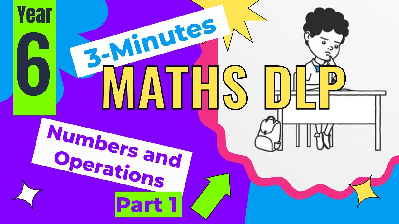 3-Minutes MATHS DLP Year 6: Numbers and Operations (Problem Solving - Part 1). Sokongan Nota PDF.