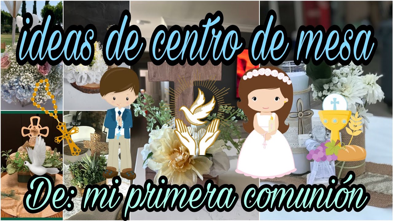 DIY CENTRO DE MESA DE MI PRIMERA COMUNION/LO MAS HERMOSOS CENTROS DE MESA QUE VERAS/RECORDATORIOS/💡🌵
