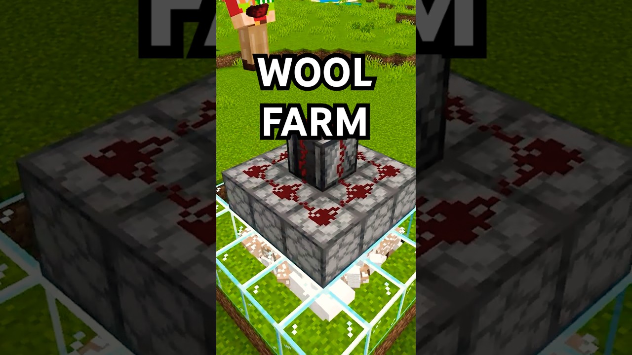 EASIEST AUTOMATIC WOOL FARM TUTORIAL In Minecraft Bedrock!