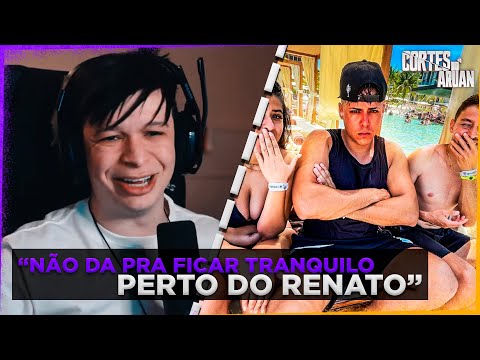 ARUAN REAGE A ESTA VIAGEM ESTA MUITO ESTRANHA 😡 (RENATO GARCIA) - Cortes do Aruan
