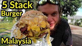 🇲🇾 MALAYSIA'S MOST HIGHLY ADDICTIVE 🍔 BURGER | 5 STACKS OF PURE HAPPINESS | PENANG, MALAYSIA