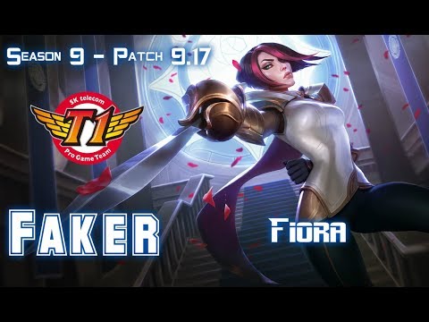 SKT T1 Faker FIORA vs RYZE Top - Patch 9.17 KR Ranked