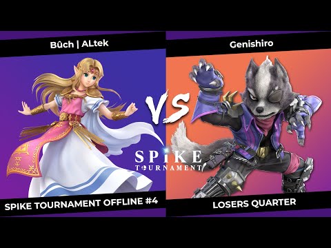 SpikeT Offline #4 Losers Quarter - Bûch | ALtek (Zelda) VS Genishiro (Wolf/Captain Falcon)
