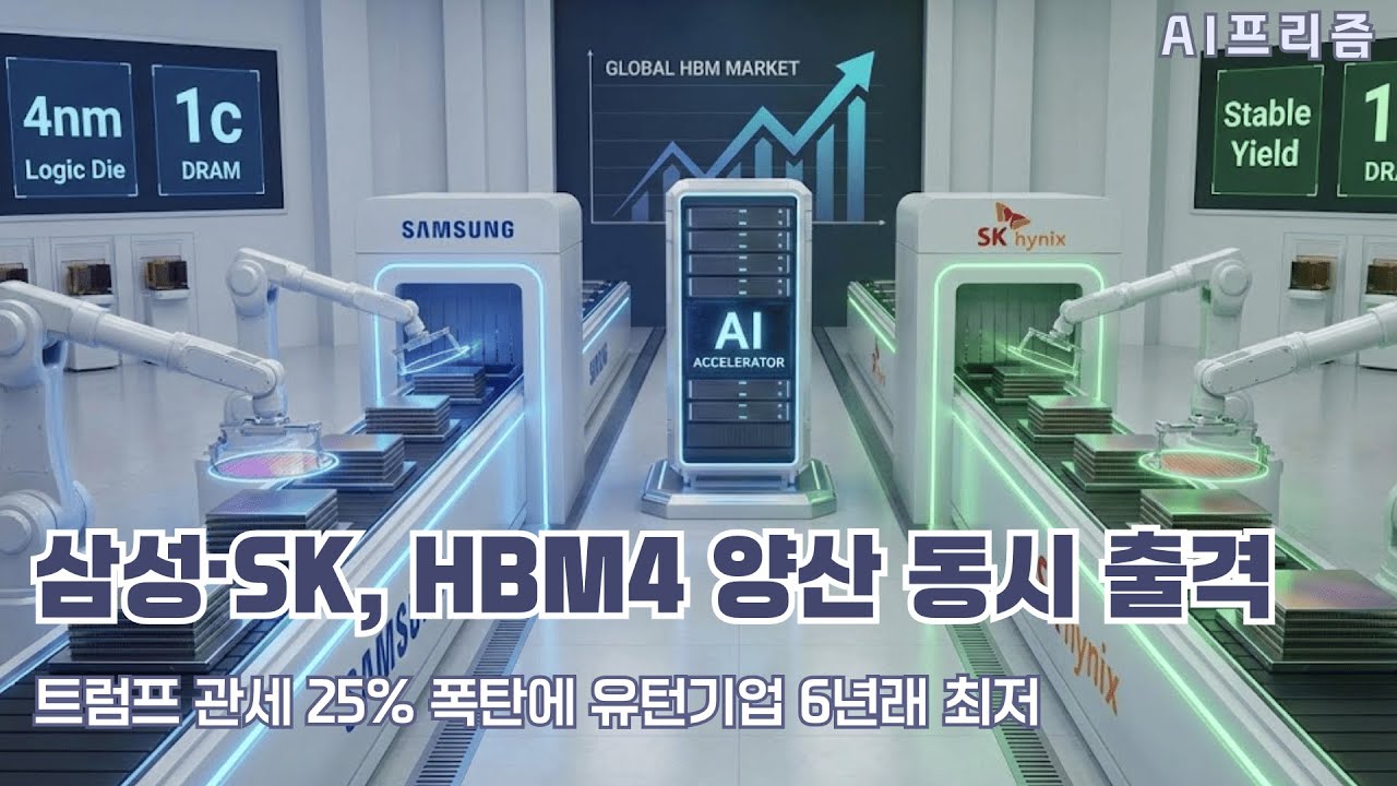 삼성·SK, HBM4 양산 동시 출격에 트럼프 관세 25% 폭탄 [AI PRISM]
