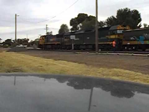 Grain train shunting at Woomelang in Northwest Victoria. Australian Trains. Part 2.