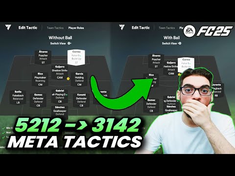 PRO PLAYER 5212 TO 3412 BEST META FORMATION AND CUSTOM TACTICS IN FC 25 ULTIMATE TEAM