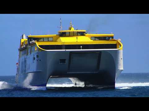 Betancuria Express. Salida del Puerto de La Luz y de Las Palmas. Time Lapse