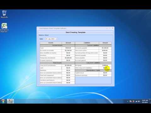 Excel Balance Sheet Template Software