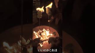 焼き加減がよくわからないw フォートナイトのエモートでお馴染みの焼きマシュマロをみんなでやっていくう！ #焚き火 #キャンプ #冬キャン #フォートナイト #エモート #Shorts