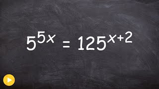 How do you solve an equation with exponents on both sides