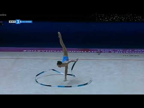 Stiliana Nikolova Ribbon Final European Championships Baku 2023