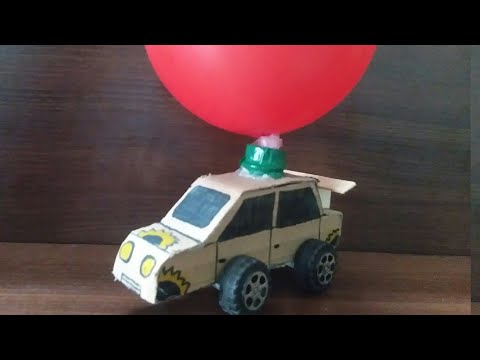 How To Make Amazing Balloon Powered Car - Air car || car with cardboard || toy car made at home