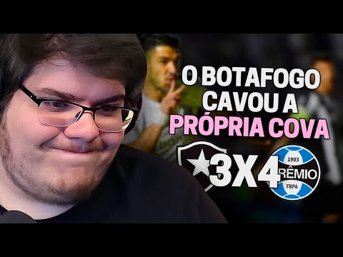 CASIMIRO REAGE: BOTAFOGO 3 X 4 GRÊMIO PELO BRASILEIRÃO 2023 | Cortes do Casimito