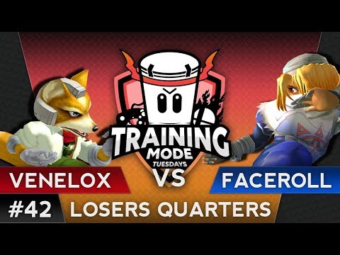 TMT 42 - Venelox (Fox) VS Faceroll (Sheik) - SSBM Losers Quarters - Melee