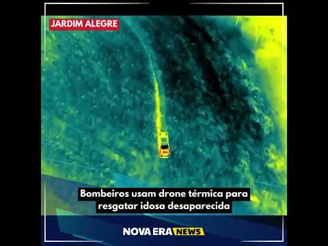Bombeiros usam drone térmica para resgatar idosa desaparecida em Jardim Alegre