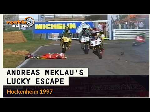 Andreas Meklau's famous violent Hockenheim crash | 1997 Pro-Superbike Championship