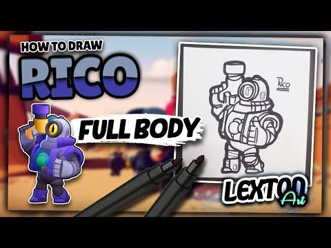 How To Draw RICO FULL BODY - Brawl Stars // LextonArt
