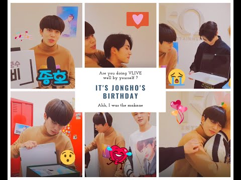 [ENG SUB] ATEEZ VLIVE 181012 - 🌟오늘 생일🌟 종호의 사과 뽀쟉 라이브🍎 (Jongho's Birthday)
