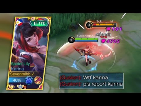 KARINA ONESHOT BUILD 🔥NEW BUILD KARINA AND EMBLEM!! TOP GLOBAL KARINA MOBILE LEGEND BANG BANG