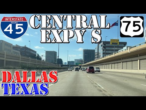 I-45 & US 75 South - The Central Expressway - Dallas - Texas - 4K Highway Drive
