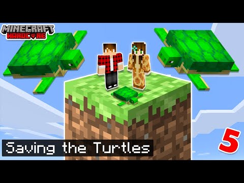 EPIC Turtle Sanctuary Build in Minecraft One Block Hardcore!