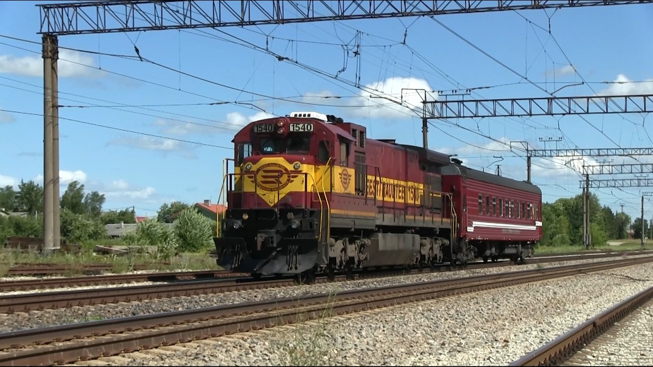 Тепловоз C36-7i-1540 на ст. Раазику / GE C36-7i-1540 at Raasiku station