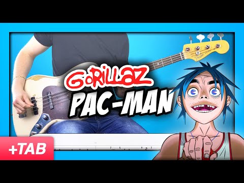 Gorillaz - PAC-MAN | Bass Cover with Play Along Tabs