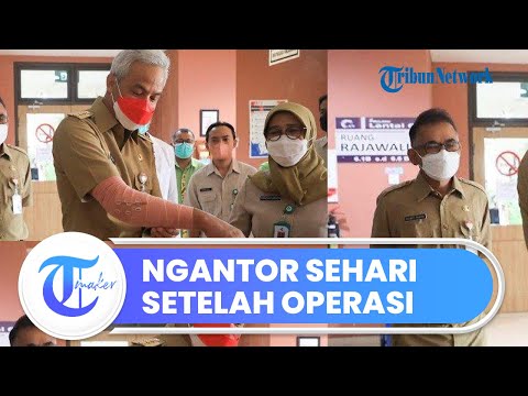 Langsung Ngantor Sehari setelah Operasi Patah Tulang, Ganjar: Yang Penting Tetap Semangat