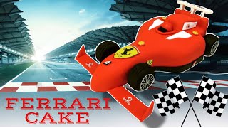 Ferrari race car cake | easy Ferrari cake tutorial | step by step Ferrari race car cake tutorial