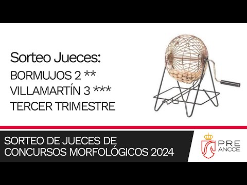 Sorteo de Jueces para los concursos de BORMUJOS, VILLAMARTÍN y 3er TRIMESTRE