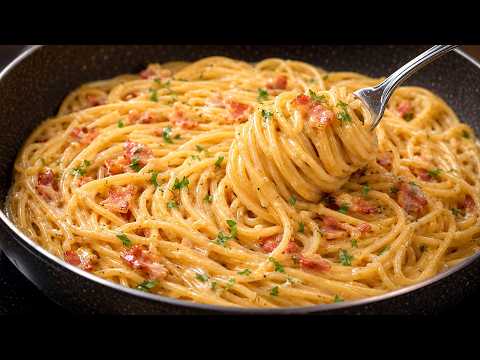 Incredibly tasty spaghetti ready in 10 minutes! A quick, delicious pasta dinner recipe!