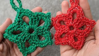 Crochet Lace Star Ornament Tutorial || Five-Point Crochet Star