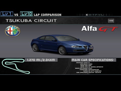 Enthusia Tsukuba Lv1 Vs Lv10- Alfa Romeo GT 3.2 V6