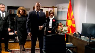 Bulgarian president - Macedonian embassy - mourning