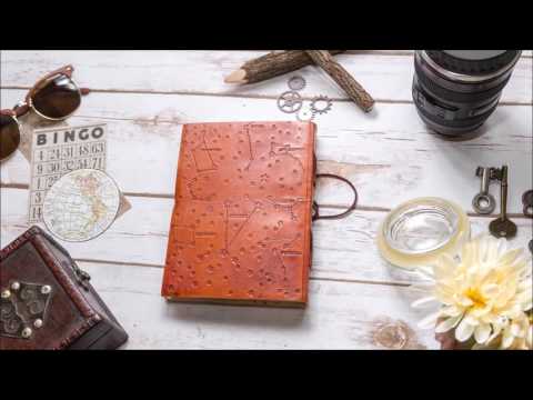 Stars Square Handmade Leather Journal