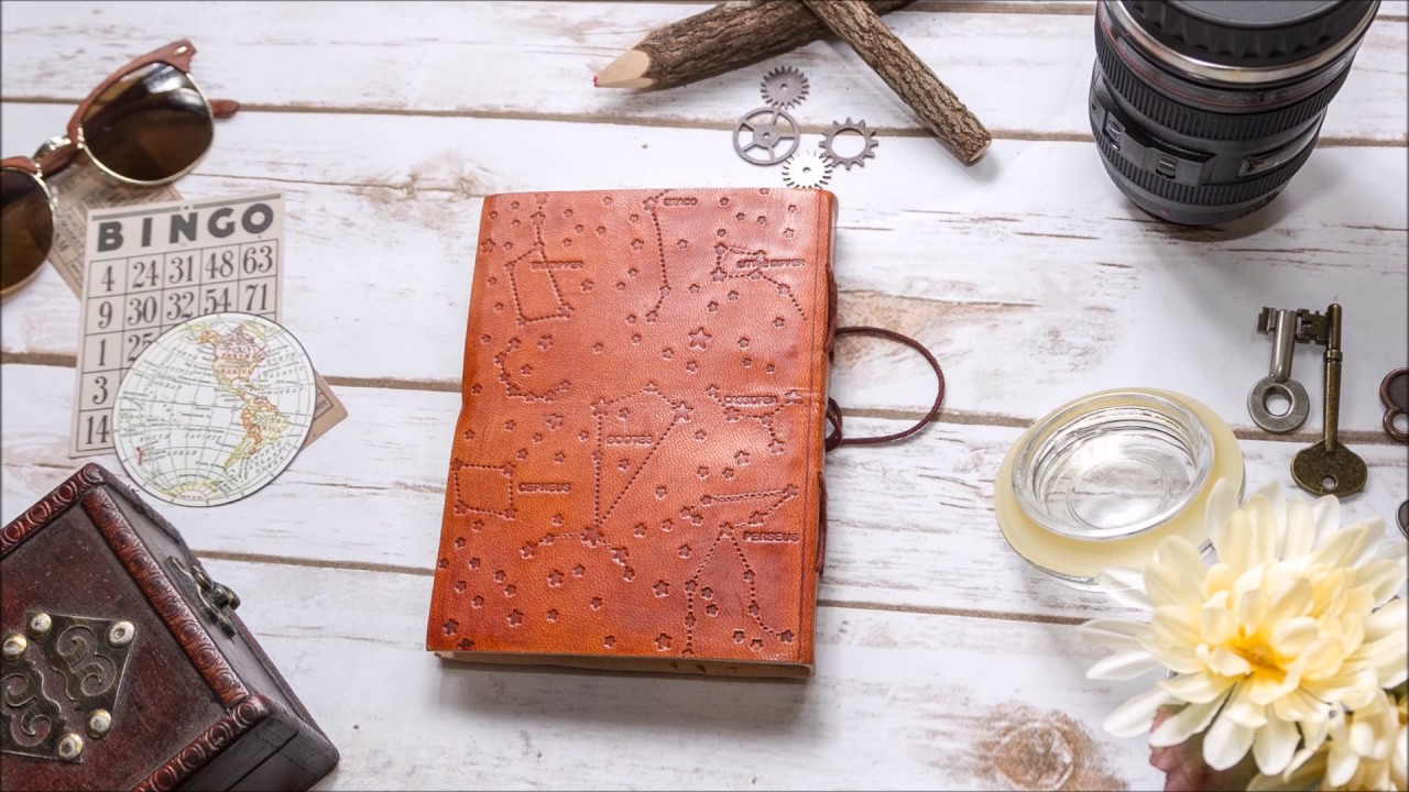 Handmade Leather Journal // Sagittarius video thumbnail