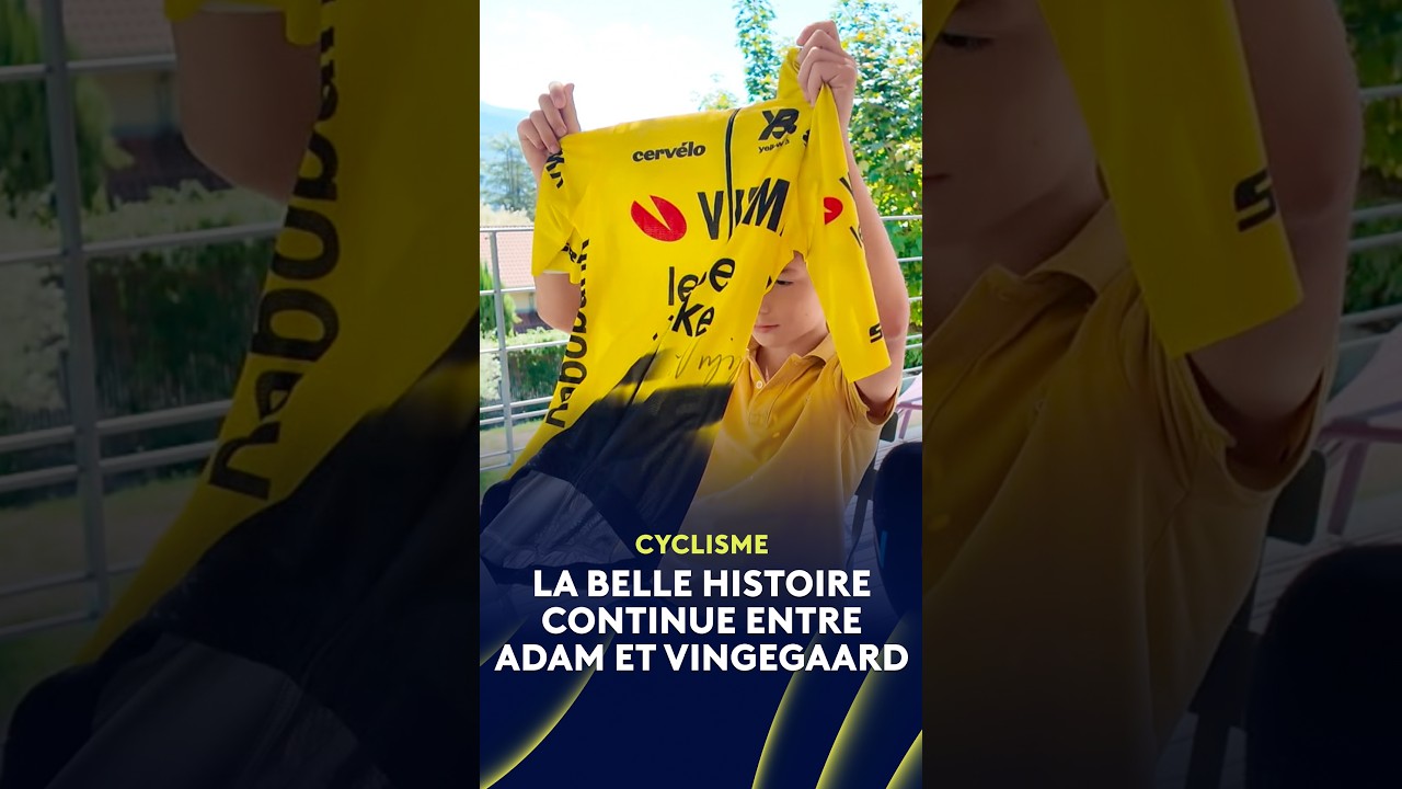 #tdf2026 | 🥹 La belle histoire continue entre Adam et Jonas Vingegaard ! - YouTube
