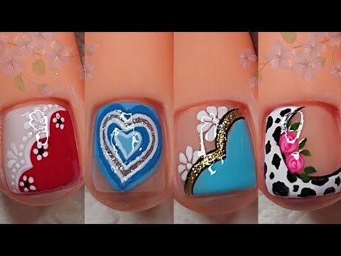 MODELOS DE UÑAS BONITOS Y FÁCILES PARA PIES 🦶 💅😍