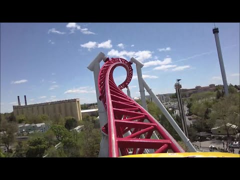 On-ride point of view of Storm Runner