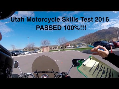 Utah Motorcycle Skills Test PASSED 100%! POV GoPro