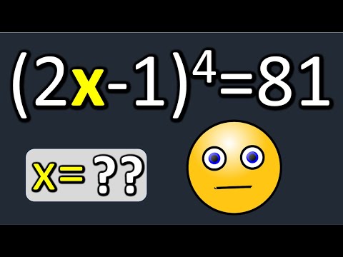 Ecuación de cuarto grado, (2x-1)⁴=81